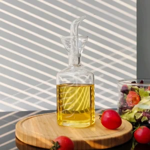 High Borosilicate Glass 7.1oz 210ml Transparent Food-Safe Oil Dispenser Bottle for Massage and Essence