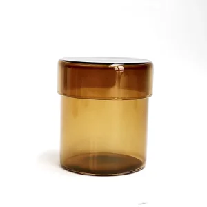 High Borosilicate Glass Candle Jar and Lid with Customized Color and Logo, Cylinder Shape