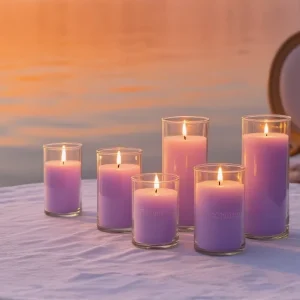 High Borosilicate Glass Candle Jar with Lid, Heat Resistant
