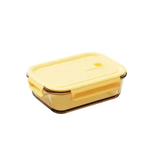 High Borosilicate Glass Food Container, Airtight, Oven-Safe, Microwavable, Heatable and Freezable