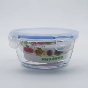 High-Borosilicate Glass Food Containers with Locking Lids for Food Storage