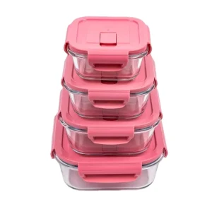 High Borosilicate Glass Food Storage Container BPA Free Leakproof & Airtight Ziplock Stackable Eco Friendly for Giveaways