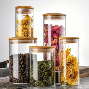 High Borosilicate Glass Food Storage Container Set with High Temperature Resistance