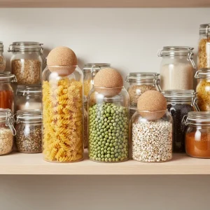 High Borosilicate Glass Food Storage Jar for Kitchen
