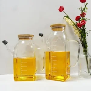 High Borosilicate Glass Oil Bottle with Handle
