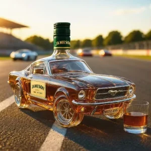 High Borosilicate Glass Sports Car Design Whiskey Bottle Glass Sealed Sparkling Wine Jar for Business Gifts for Households