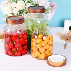 High Borosilicate Glass Storage Jar for Honey Jam Food With Lid