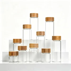 High Borosilicate Glass Storage Jars with Airtight Flip Top Lid Heatable Portable 180ml Kitchen Food Container