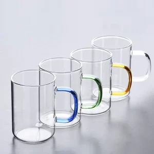 High Borosilicate Glass Water Cup for Household and Office Use