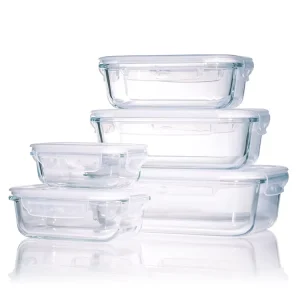 High Borosilicate Lunch Box Bag Food Storage Box Glass Containers for Food Storage