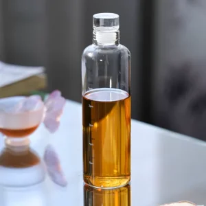 High-Borosilicate Transparent Glass Tea and Juice Cup with Time Scale