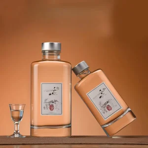 High End 250ml 500ml Multi Specification Glass Bottles Crystal White Thickened Material for Liquor Empty Fruit Wine Bottle for
