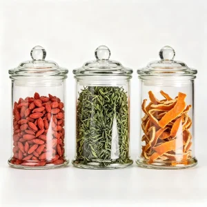 High End Customized 16 Oz High Borosilicate Wide Mouth Canning Glass Food Jars with Lids