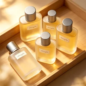 High End Frosted Glass Cylinder Perfume Bottles 30ml 50ml 100ml Pump Sprayer Refillable