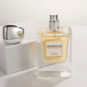 High-End Luxury Clear Fine Mist Perfume Glass Spray Bottles 30ml 50ml Rectangle Fragrance Packaging Pump Sprayer Sealing Type