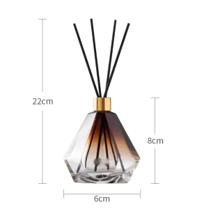 High Quality 100ml Clear Glass Cylinder Aromatherapy Reed Diffuser Bottles for Cosmetic Empty Cork Carton Screen Printed Surface