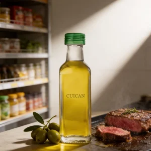 High Quality 250ml Glass Oil Bottle Clear Household Glass Bottle Olive Oil Screw Neck Oil Glass Bottle