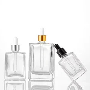 High Quality 30ml 50ml 100ml Glass Clear Perfume Cosmetic Dispensing Bottle Crown Cap Portable Dropper Head Oil Bottle 100pcs