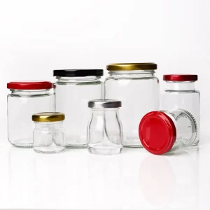 High Quality 500ml 700ml 1000ml Storage Glass Jar Clear Round Glass Jar For Jam Honey Pickles