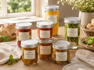 High Quality Canning Jar 100Ml 200Ml 230Ml 300Ml330ml400ml 500Ml650ml730ml Pickle Glass Mason Jar With Lids