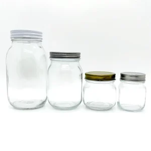 High Quality Clear Honey Candy Jam Pickles Glass Jar Bottle 200ml 350ml 500ml with Screw Top Lid