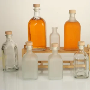 High Quality Creative Square Glass Bottles for Fruit Wine Juice Beverages Cold Brew Tea Sealed for Freshness