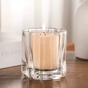 High Quality Customized Color Glass Candle Jars Transparent Design Eco Friendly Durable Custom Logo Option for Christmas Easter