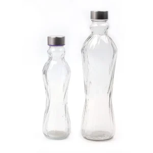 High Quality Drinking 1000ml Glass Water Bottle