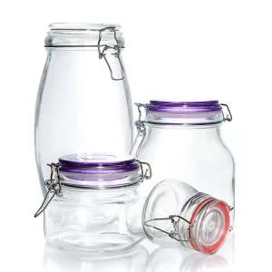 High Quality Empty Clear 500ML 750ML 1000ML Glass Canning Jars for Nuts Cookie Storage