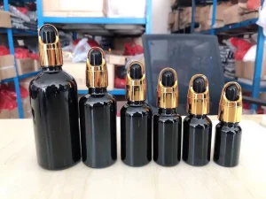 High Quality Essential Oil Glass Dropper Bottles 5ml 100ml (1oz 3oz) with Screw Cap