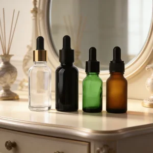 High Quality Frosted Glass Essential Oil Bottle with Dropper Sealing