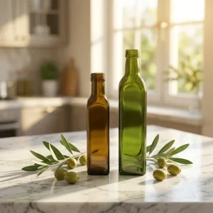 High Quality Glass Bottle 250ml 750ml 1000ml Antique Green Olive Oil for Cooking Durable Screw Cap