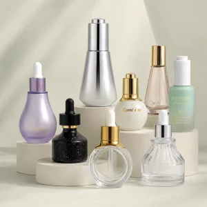 High Quality Glass Cosmetic Containers for Serum Cream Perfume and Skincare Packaging With Custom Logo