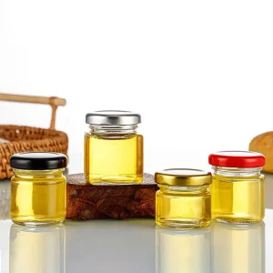 High Quality Glass Food Storage Jar 30ml 45ml 60ml 80ml 120ml 160ml Metal Screw Lids Honey Jam Small Jars Round Glass Jars