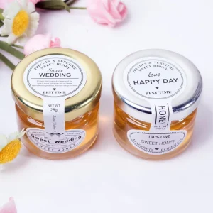 High Quality Glass Jars with Small Metal Lids 25g 50g 75g 100g Empty Storage Food Jars for Sugar and Jelly Packaging