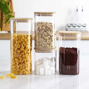 High Quality High Borosilicate Glass Food Storage Containers Can Be Reused Cleaned Easily and Arranged Easily