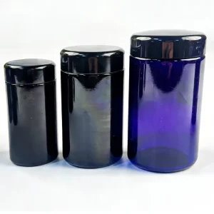 High Quality Large Volume Glass Bottles Violet Jar Used for Tea Powder and Dried Flower Plants