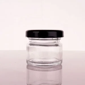 High Quality Round Shape 25ml 45ml Glass Jar for Honey Jams Food Storage With Lid