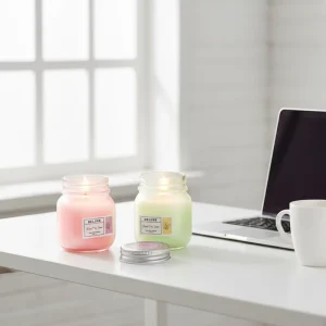 High Quality Unique Luxury Clear Glass Candle Jar with Lid