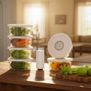 High Quality Vacuum Preservation Lunch Box Vacuuming Food Storage Container Glass
