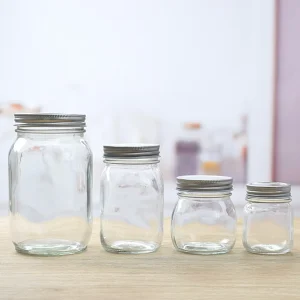 High Temperature Resistant Airtight Glass Mason Canning Jar for Strawberry Jam, Honey, and Fermented Food