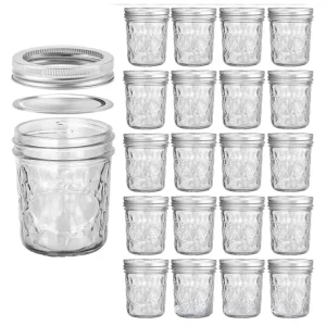 High Temperature Resistant Glass Mason Jar with Lid for Honey and Food Storage