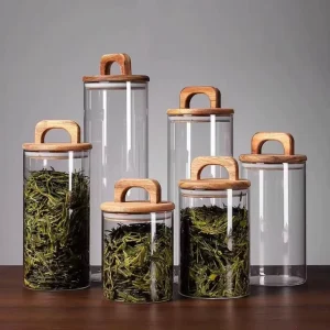 High-Transparency Glass Food Storage Containers with Glass Lid for Kitchen Use