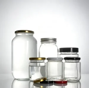 High quality Food grade clear Glass Storage Jars Mason Style for Jam Available in 30ml 1oz 3oz 6oz 8oz 12oz 16oz and 26oz Sizes