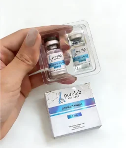 Holographic Vinyl 3ml Peptide Vial Labels & Trays Custom Boxes for Weight Loss Medicine Cosmetic Packaging