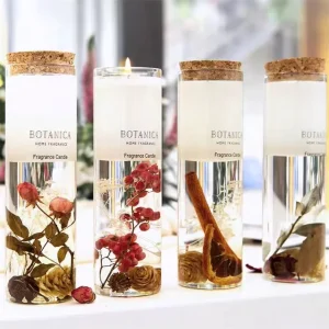 Home Decor Scented Candles in Transparent Glass Jars