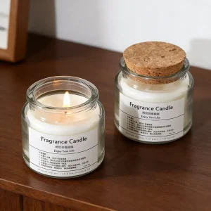 Home Fragrance Soy Wax Aromatherapy Candle Gift Set with Glass Jar