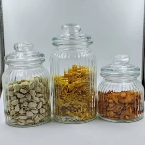 Home Large Food Glass Container Vacuum Glass Storage Jars Food Bottle With Bird Lid