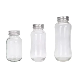 Home-Use Clear Glass Beverage Bottle with Sealed Glass Lid 150ml 200ml 280ml for Tequila Milk Tea and Cold Brew Tea Storage
