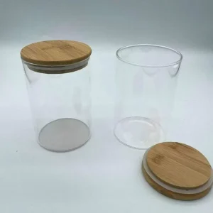 Home use Transparent Borosilicate Glass Food Storage Container Kitchen Wedding Use 700ml Capacity